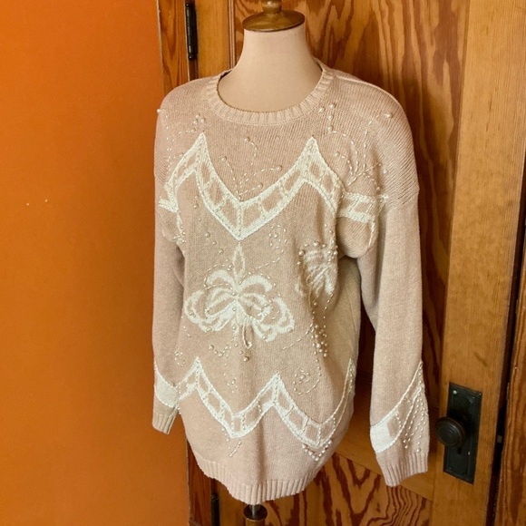 Vintage 90s beaded sweater - Picture 7 of 9